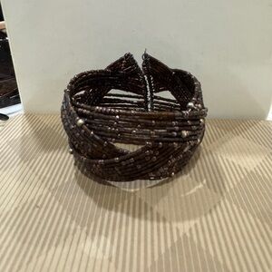 Chic Brown Beaded Bracelet